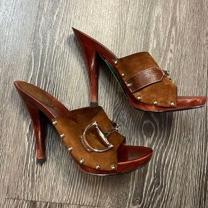 Gucci Wooden Horse bit Heels